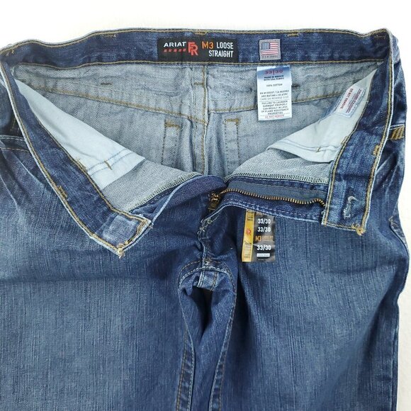 Ariat Work FR M3 Flame Resistant Jean Loose Straight CAT2 "33x30" Real 35x29 New - Picture 10 of 13